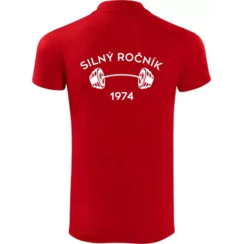Pánská košile Silný ročník - Letopočet 1974 - Polokošile Victory sportovní (dresovina) - XL ( Červená )