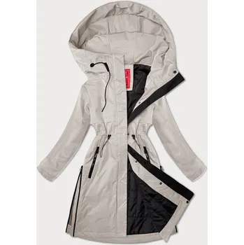 Dámská cargo bunda Světle béžová dámská bunda s kapucí LHD jednoduchá, odstíny béžové M (38) i392_24886-47