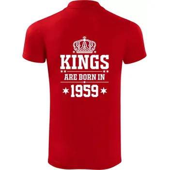 Pánská košile Kings are born in 1959 - Polokošile Victory sportovní (dresovina) - M ( Červená )