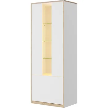 Knihovna Vitrína nízká 1d1w bílý Complex