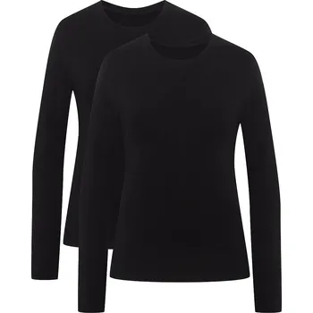 Henderson Ladies Klasické dámské viskózové tričko s dlouhým rukávem - 2 ks 42862 Blue 4 dł/r A'2 S-2XL wiskoza Velikost: S, Barva: Černá