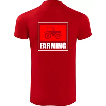 Pánská košile Farming traktor logo - Polokošile Victory sportovní (dresovina) - XL ( Červená )
