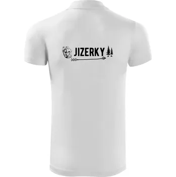 Pánská košile Jizerky nápis - Polokošile Victory sportovní (dresovina) - M ( Bílá )