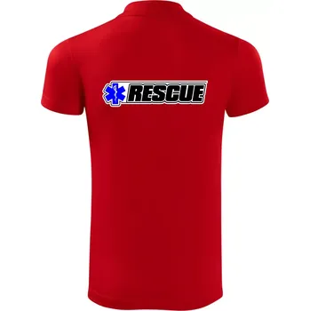Pánská košile Záchranář rescue kříž modrý - Polokošile Victory sportovní (dresovina) - XL ( Červená )