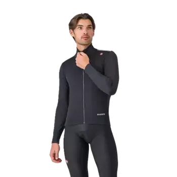 Cyklistická bunda Castelli pánská cyklistická bunda Espresso Air, light black - L