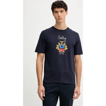 Pánské tričko Bavlněné tričko Bally MJE0AB námořnická modř 59X, vel. XXL
