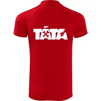 Pánská košile Táta nápis - bagrista - Polokošile Victory sportovní (dresovina) - XL ( Červená )