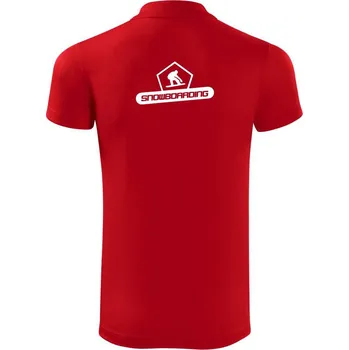 Pánská košile Snowboarding nápis logo - Polokošile Victory sportovní (dresovina) - XL ( Červená )