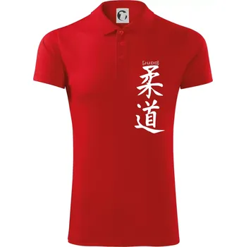 Pánská košile Judo nápis japan - Polokošile Victory sportovní (dresovina) - S ( Červená )