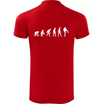 Pánská košile Evoluce baseball nadhazovač - Polokošile Victory sportovní (dresovina) - 3XL ( Červená )