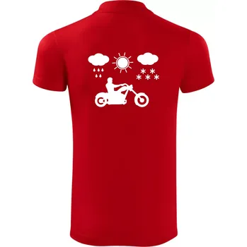 Pánská košile Motorkář za každého počasí - chopper - Polokošile Victory sportovní (dresovina) - XL ( Červená )