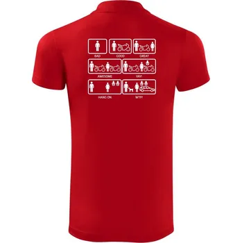 Pánská košile Moto holka rodina - Polokošile Victory sportovní (dresovina) - L ( Červená )