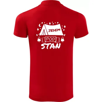 Pánská košile Jedem pod stan - Polokošile Victory sportovní (dresovina) - XL ( Červená )