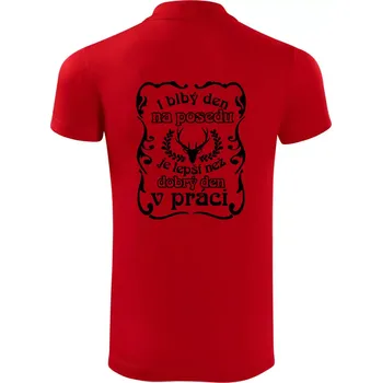 Pánská košile Blbý den na posedu - Polokošile Victory sportovní (dresovina) - 2XL ( Červená )