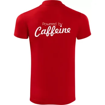 Pánská košile Powered by Caffeine - Polokošile Victory sportovní (dresovina) - XL ( Červená )