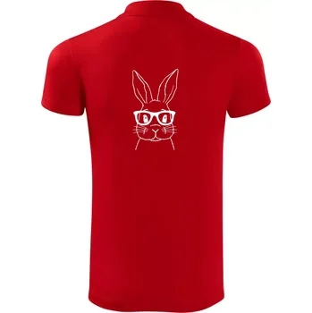 Pánská košile Králík s brýlemi - Polokošile Victory sportovní (dresovina) - XL ( Červená )