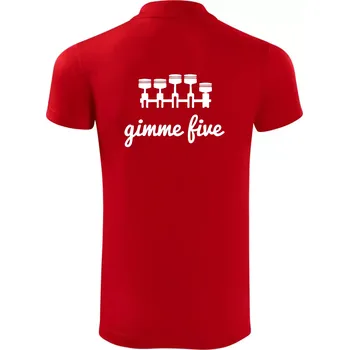 Pánská košile Gimme five - dej mě pět - pětiválec - Polokošile Victory sportovní (dresovina) - 2XL ( Červená )