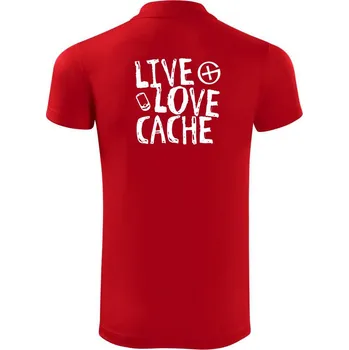 Pánská košile Live love cache - Polokošile Victory sportovní (dresovina) - 2XL ( Červená )