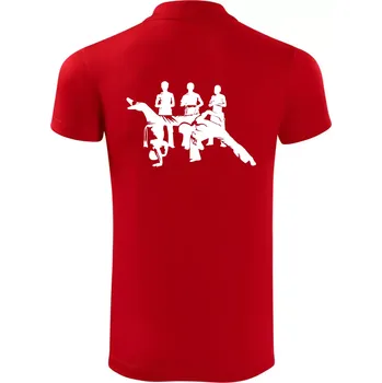 Pánská košile Capoeira všichni - Polokošile Victory sportovní (dresovina) - L ( Červená )