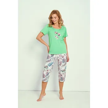 Dámské pyžamo Pyžamo Taro – bavlněné- volný střih- kalhoty po kolena, s i240_216246_2:s