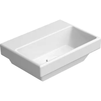 Umyvadlo Gsi NORM keramické umývátko, 35x26cm, bez otvoru, bílá ExtraGlaze