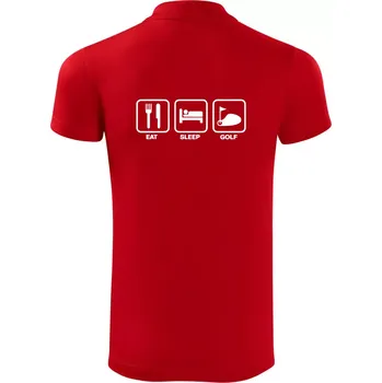 Pánská košile Eat sleep golf - Polokošile Victory sportovní (dresovina) - S ( Červená )