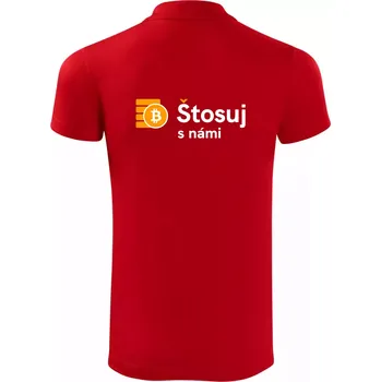 Pánská košile Štosuj s námi - logo velké - Polokošile Victory sportovní (dresovina) - S ( Červená )