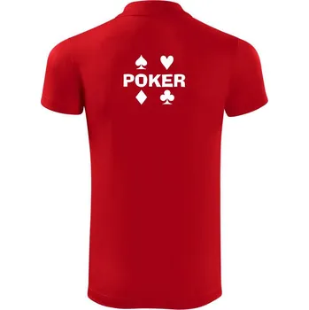 Pánská košile Poker znaky - Polokošile Victory sportovní (dresovina) - XL ( Červená )