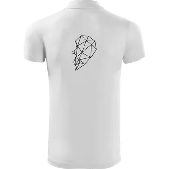 Pánská košile Párovy motiv srdce geometrie - ON - Polokošile Victory sportovní (dresovina) - 3XL ( Bílá )