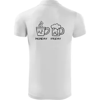 Pánská košile Monday - Friday - Coffee Beer - Polokošile Victory sportovní (dresovina) - 2XL ( Bílá )