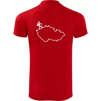 Pánská košile Český turista - Polokošile Victory sportovní (dresovina) - M ( Červená )