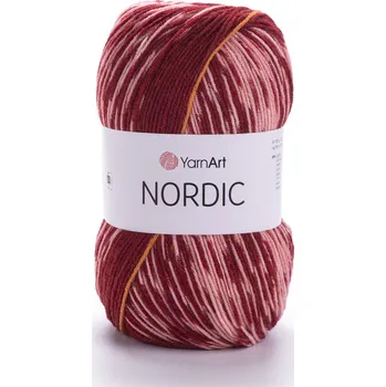 Galanterie Yarn Art příze Nordic 667 oranžová červená, světle růžová