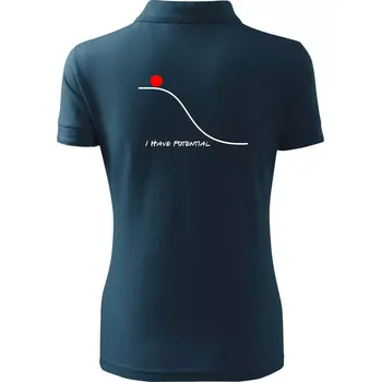 I have potential - Polokošile dámská Pique Polo - 2XL ( Námořní modrá (téměř černá) )