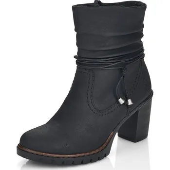 Dámská zimní obuv DÁMSKÉ KOTNÍKOVÉ BOTY RIEKER Y2591-01 ČERNÁ Barva: Černá, Velikost: 37