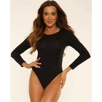 Body De Lafense Dámské body s dlouhým rukávem 805 Chloe dł/r S-2XL Velikost: S, Barva: Černá