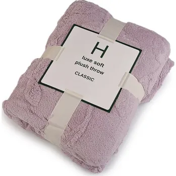 Dětská deka Stoklasa Deka plyšová, listy 150x200 cm Lila