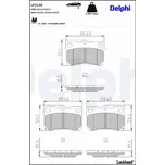 Sada brzdových destiček, kotoučová brzda DELPHI LP2130