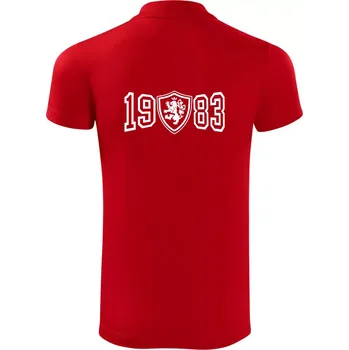 Pánská košile Narozeninový motiv - znak - 1983 - Polokošile Victory sportovní (dresovina) - M ( Červená )