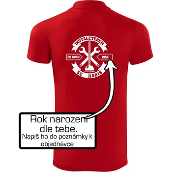 Pánská košile instalatérem se rodíš - Polokošile Victory sportovní (dresovina) - L ( Červená )