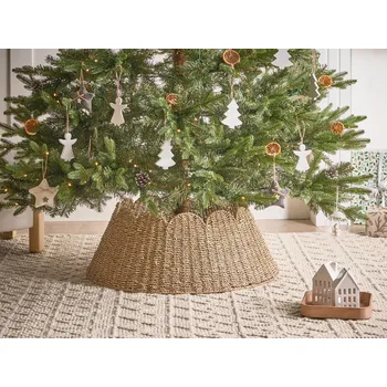 Vánoční dekorace Kryt na stojan vánočního stromku přírodní mořská tráva kulatý ⌀ 67 cm ruční výroba vánoční dekorace Beliani