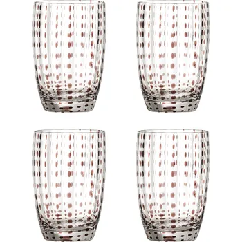 Sklenice Bloomingville Skleničky Brinley Brown 350 ml – set 4 ks