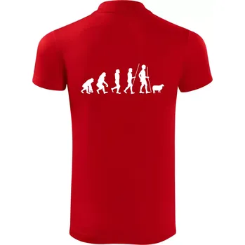 Pánská košile Evoluce pastevec ovcí - Polokošile Victory sportovní (dresovina) - XL ( Červená )