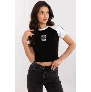 Dámské tričko Dámské tričko s výšivkou a flitry- volný střih, S/M i240_211473_2:S/M