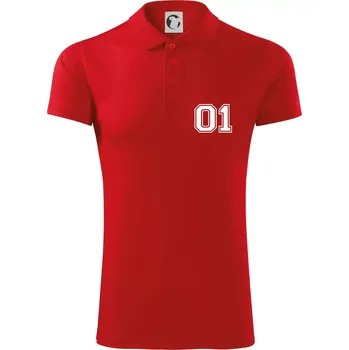 Pánská košile King - Queen - 01 dres (černobílá) - Polokošile Victory sportovní (dresovina) - L ( Červená )