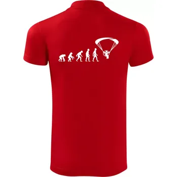 Pánská košile Evoluce paramotor - Polokošile Victory sportovní (dresovina) - L ( Červená )
