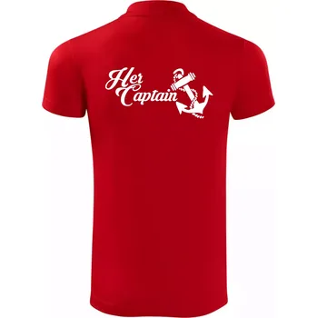 Pánská košile Her captain - Polokošile Victory sportovní (dresovina) - M ( Červená )