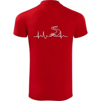 Pánská košile EKG silniční cyklistika - Polokošile Victory sportovní (dresovina) - S ( Červená )