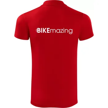 Pánská košile Bike nápisy Bikemazing - Polokošile Victory sportovní (dresovina) - 3XL ( Červená )