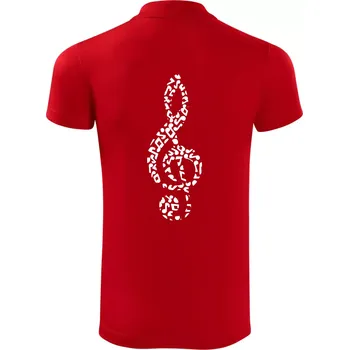 Pánská košile Houslový klíč z not - Polokošile Victory sportovní (dresovina) - XL ( Červená )