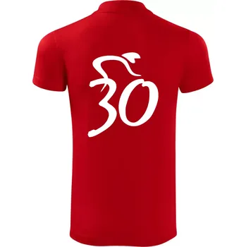 Pánská košile Cyklista slaví třicítku (30) - Polokošile Victory sportovní (dresovina) - S ( Červená )